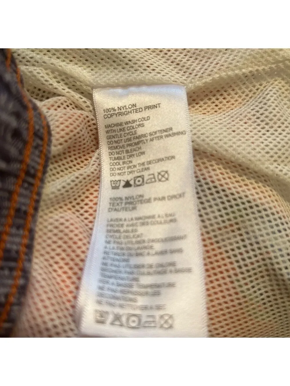 Tommy Bahamas Naples Swim Trunks Tropical Large Drawstring Orange Green Pockets